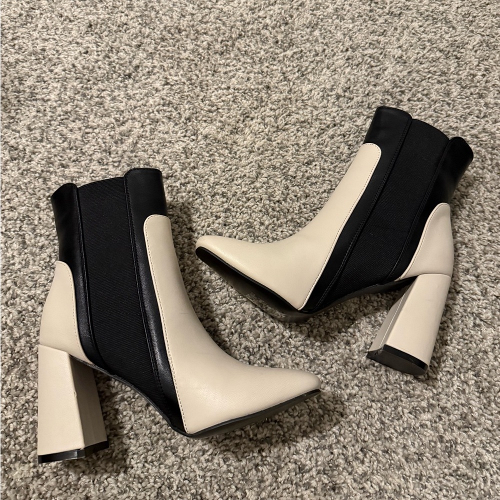 Stylish Black and White Women's Boots